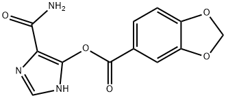 5-carbamoyl-1H-imidazol-4-yl-piperonylate 结构式