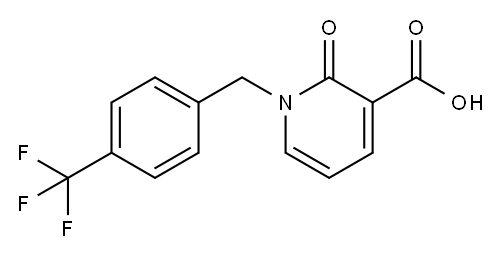 2-氧代-1-[4-(三氟甲基)苄基]-1,2-二氢-3-吡啶羧酸, 66158-46-1, 结构式