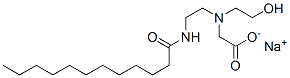 sodium N-(2-hydroxyethyl)-N-[2-[(1-oxododecyl)amino]ethyl]glycinate 结构式