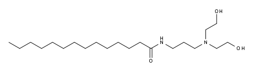 N-[3-[bis(2-hydroxyethyl)amino]propyl]myristamide 结构式