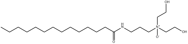 N-[3-[bis(2-hydroxyethyl)amino]propyl]myristamide N-oxide 结构式