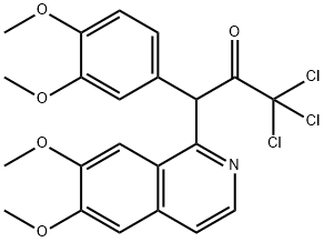 3-(6,7-Dimethoxyisoquinolin-1-yl)-3-(3,4-dimethoxyphenyl)-1,1,1-trichloro-2-propanone 结构式