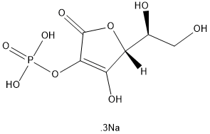 L-抗坏血酸-2-磷酸三钠盐 结构式