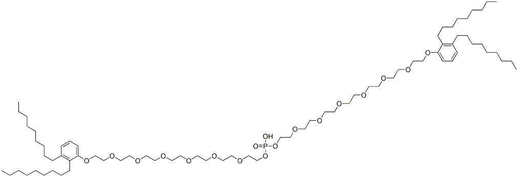 bis[20-(dinonylphenoxy)-3,6,9,12,15,18-hexaoxaicosyl] hydrogen phosphate Structure