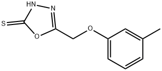 5-(3-甲基苯氧基甲基)-1,3,4-噁二唑-2-硫醇 结构式
