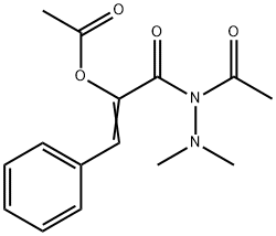 2-(Acetyloxy)-3-phenylpropenoic acid 1-acetyl-2,2-dimethyl hydrazide 结构式