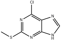 6-chloro-2-(methylthio)-7H-purine Structure
