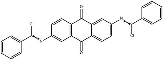 N,N'-(9,10-dihydro-9,10-dioxoanthracene-2,6-diyl)dibenzimidoyl dichloride Structure