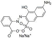 disodium 2-[(7-amino-1-hydroxy-3-sulphonato-2-naphthyl)azo]benzoate 结构式