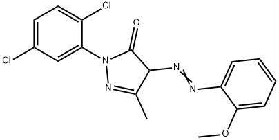 2-(2,5-dichlorophenyl)-2,4-dihydro-4-[(2-methoxyphenyl)azo]-5-methyl-3H-pyrazol-3-one 结构式