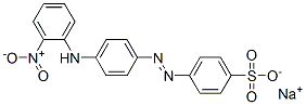 sodium 4-[[4-[(2-nitrophenyl)amino]phenyl]azo]benzenesulphonate 结构式