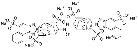 hexasodium 2,2'-[azoxybis[(2-sulphonato-4,1-phenylene)vinylene(3-sulphonato-4,1-phenylene)]]bis[-2H-naphtho[1,2-d]triazole-5-sulphonate] Structure