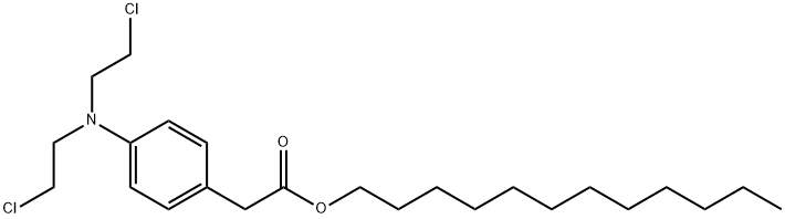 dodecyl 2-[4-[bis(2-chloroethyl)amino]phenyl]acetate 结构式