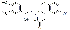[4,beta-dihydroxy-3-(methylthio)phenethyl][1-methyl-3-(4-methoxyphenyl)propyl]ammonium acetate Structure