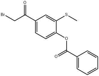 4-(2-bromoacetyl)-3-(methylthio)phenyl acetate 结构式
