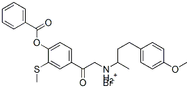 (+)-[2-[4-(benzoyloxy)-3-(methylthio)phenyl]-2-oxoethyl][3-(4-methoxyphenyl)-1-methylpropyl]ammonium bromide|
