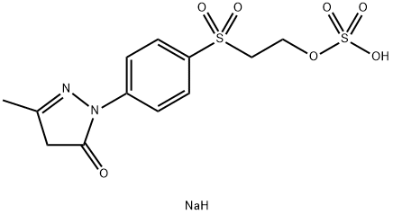Sulfuric acid=2-[p-(3-methyl-5-oxo-2-pyrazolin-1-yl)phenylsulfonyl]ethyl=sodium ester salt Structure