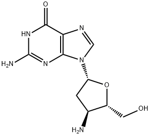 2-Amino-9-[(2R,4S,5S)-4-amino-5-(hydroxymethyl)oxolan-2-yl]-3H-purin-6-one Structure