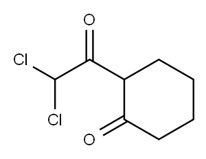 Cyclohexanone, 2-(dichloroacetyl)- (9CI) 结构式