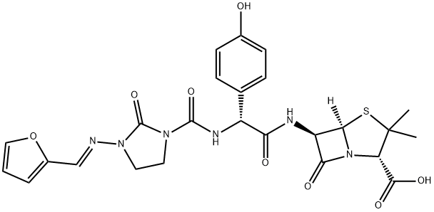 呋洛西林 结构式