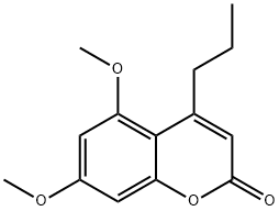 5,7-DIMETHOXY-4-PROPYL-CHROMEN-2-ONE 结构式