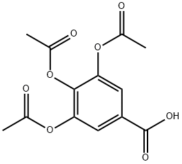 3,4,5-三乙酸基苯甲酸, 6635-24-1, 结构式