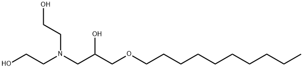 1-[bis(2-hydroxyethyl)amino]-3-(decyloxy)propan-2-ol 结构式