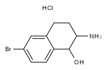 2-AMINO-6-BROMO-1,2,3,4-TETRAHYDRO-NAPHTHALEN-1-OL HYDROCHLORIDE 结构式