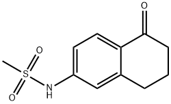 N-(5-氧代-5,6,7,8-四氢萘-2-基)甲烷磺酰胺 结构式