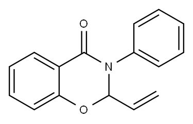 2-Ethenyl-3,4-dihydro-3-phenyl-2H-1,3-benzoxazin-4-one 结构式