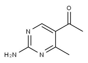 5-乙酰基-2-氨基-4-甲基嘧啶 结构式