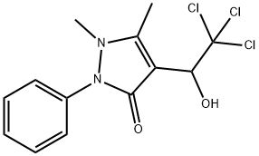 1,5-Dimethyl-4-(1-hydroxy-2,2,2-trichloroethyl)-2-phenyl-4-pyrazolin-3-one 结构式