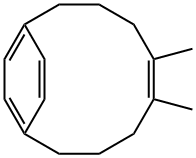 (E)-5,6-Dimethylbicyclo[8.2.2]tetradeca-5,10,12(1),13-tetraene 结构式