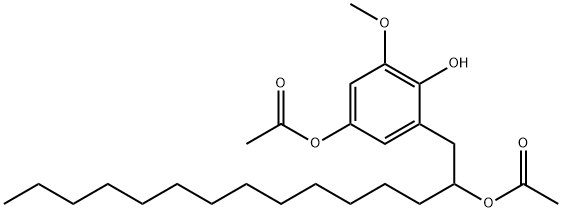 2-(2-Acetoxypentadecyl)-6-methoxy-4-acetoxyphenol 结构式