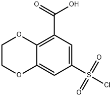 7-(氯磺酰基)-2,3-二氢-1,4-苯并二噁英-5-羧酸, 66410-36-4, 结构式