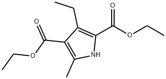 3-乙基-5-甲基-1H-吡咯-2,4-二羧酸2,4-二乙酯 结构式