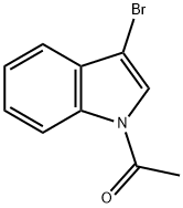 1-乙酰基-3-溴吲哚 结构式