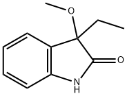3-乙基-1,3-二氢-3-甲氧基-2H-吲哚-2-酮 结构式