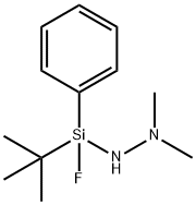 2-(tert-Butylfluorophenylsilyl)-1,1-dimethylhydrazine 结构式
