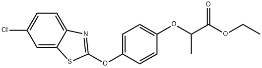 乙基 2-[4-[(6-氯苯并噻唑-2-氧基)]苯氧基]丙酸酯 结构式