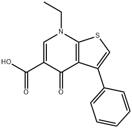 7-ETHYL-4-OXO-3-PHENYL-4,7-DIHYDROTHIENO[2,3-B]PYRIDINE-5-CARBOXYLIC ACID 结构式