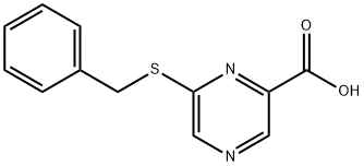 6-[(Phenylmethyl)thio]-pyrazinecarboxylicacid Structure