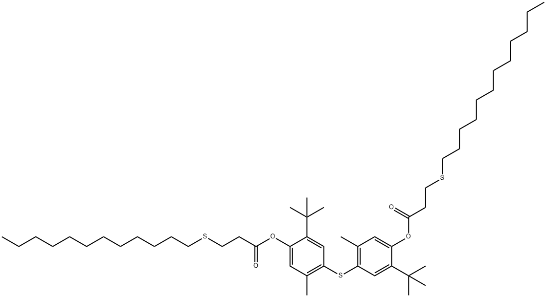 thiobis[2-(1,1-dimethylethyl)-5-methyl-4,1-phenylene] bis[3-(dodecylthio)propionate] Structure