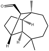 [1S-(1alpha,3abeta,4alpha,8abeta,9S*)]-decahydro-4,8,8-trimethyl-1,4-methanoazulene-9-carboxaldehyde 结构式