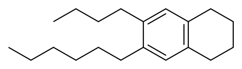 1,2,3,4-Tetrahydro-6-butyl-7-hexylnaphthalene Structure