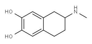 2-(Methylamino)-6,7-dihydroxytetralin 结构式