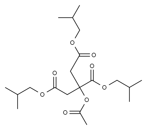 tris(2-methylpropyl) 2-(acetyloxy)propane-1,2,3-tricarboxylate Structure