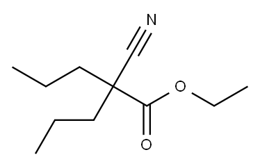 2-氰基-2-丙基戊酸乙酯 结构式