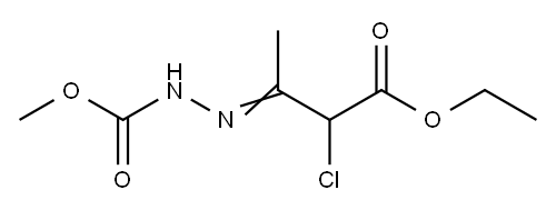 ETHYL (3E)-3-(ACETYLHYDRAZONO)-2-CHLOROBUTANOATE 结构式