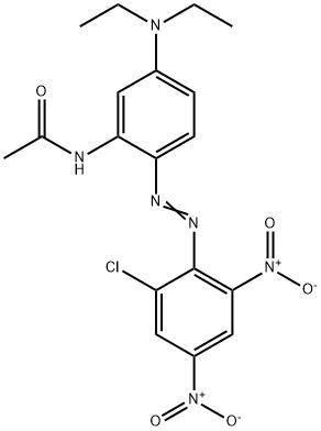 N-[2-[(2-氯-4,6-二硝基苯基)偶氮]-5-(二乙基氨基)苯基]乙酰胺 结构式